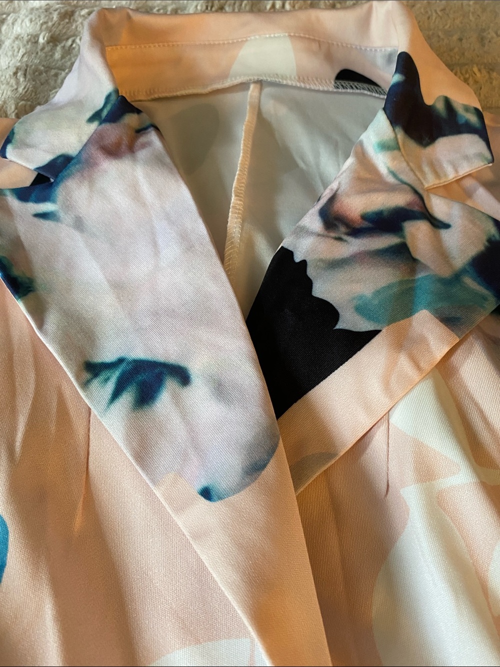 NWOT, Delicate Pastel Floral Blazer with shorts Outfit